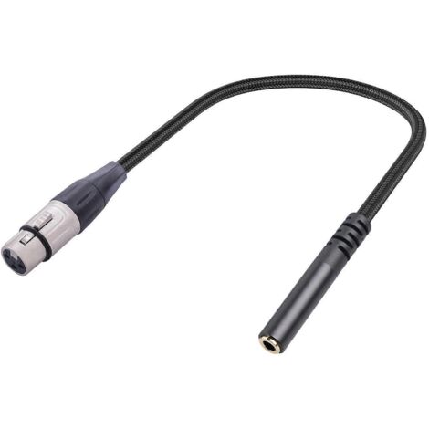 Câble XLR femelle 3 broches vers jack 3,5 mm mâle symétrique (XLR vers TRS 3,5 mm), 30 cm (1/5)