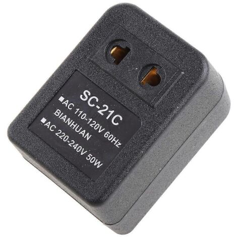 Convertisseur de tension élévateur 110 V (États-Unis) vers 220 V (États-Unis/UE), noir, 1 pièce (1/5)