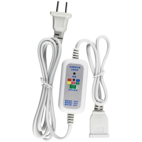 Câble de minuterie 110 V/220 V 50 Hz pour ventilateur de plafond et éclairage LED, adaptateur secteur (1/5)
