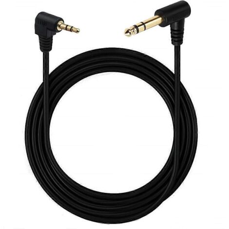 Câble audio stéréo TRS flexible 6,35 mm (1/4") mâle vers 3,5 mm (1/8") mâle, ABS et métal (1/5)