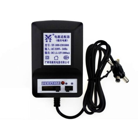 Adaptateur de tension réglable 1,5 V, 3 V, 4,5 V, 6 V, 9 V et 12 V pour radio jouet et lumière LED (1/5)