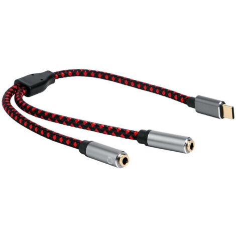 Câble adaptateur audio 2 en 1 USB-C vers prise casque 3,5 mm (1/5)
