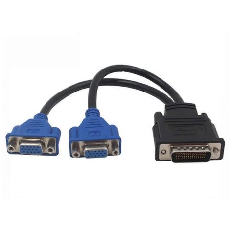 Câble adaptateur répartiteur 59 broches vers 2 VGA pour moniteur/TV - Bonne compatibilité (1/5)