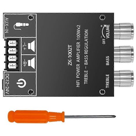 Caisson de basses ZK-1002T 100 W x 2 compatible Bluetooth 5.0 avec réglage des aigus et des basses (1/5)