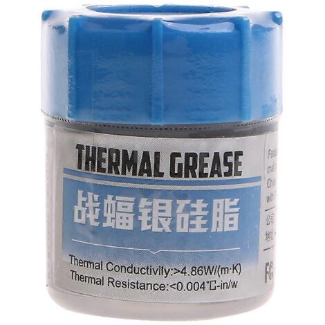 Pâte de graisse thermique grise à nano-conductivité, composé de silicone pour dissipateur thermique 4,8 W (1/5)