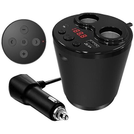 Émetteur FM mains libres pour voiture, lecteur MP3 avec carte TF/clé USB/clé USB (1/5)