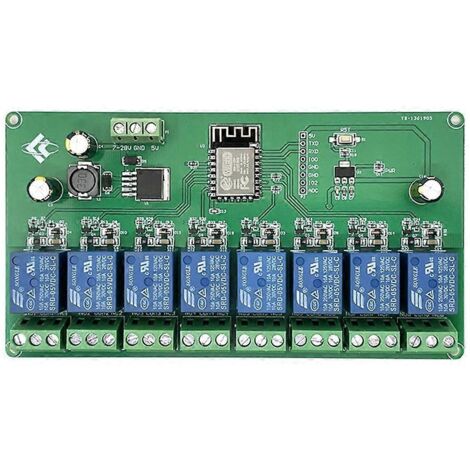Module relais WiFi ESP8266 5V à 8 canaux pour système domotique (1/5)