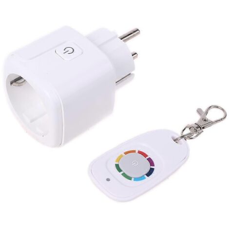 Télécommande sans fil RF 433 MHz pour la maison et le bureau, compatible avec les prises électriques intelligentes WiFi et les minuteries (prise UE). (1/5)
