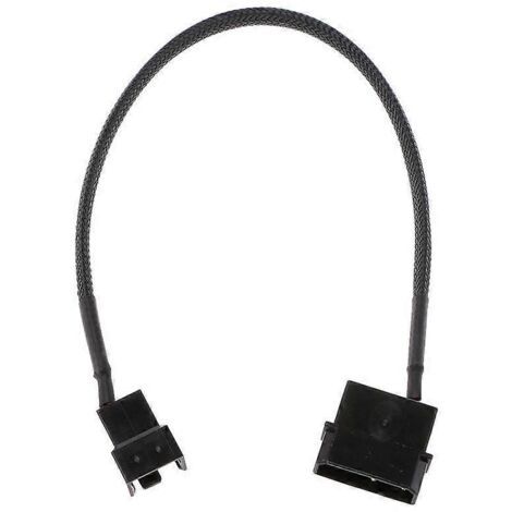 Câble adaptateur d'extension de ventilateur gainé Molex mâle 4 broches vers PWM mâle 3/4 broches (1/5)