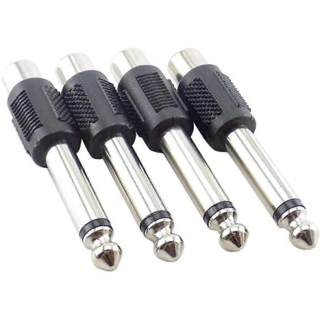 Adaptateur audio stéréo mâle 6,35 mm vers RCA femelle - Accessoires vidéo (1/5)
