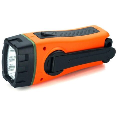 Radio portable à manivelle FM, lampe de lecture d'urgence, lampe torche, batterie externe (1/5)