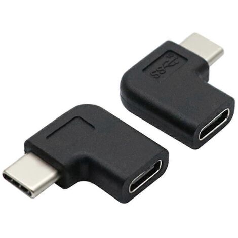 Adaptateur USB 3.1 Type C mâle vers femelle, angle droit à 90° (1/5)