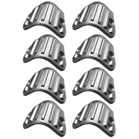 8 pièces en plastique noir, protection d'angle pour caisson d'ampli guitare à haut-parleur, pour étui. (1/5)