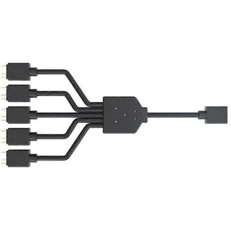 Câble adaptateur RGB ARGB 1 vers 5, 3 broches, 5 V, flexible, pour boîtier d'ordinateur MSI (1/5)