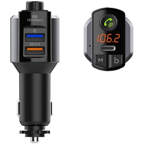 Autoradio compatible Bluetooth avec les modes 5V/3A, 9V/2A et 12V/1,5A (1/5)