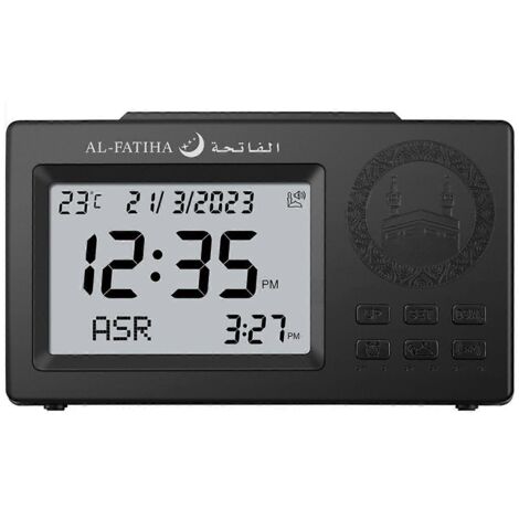 Horloge de bureau arabe, réveil musulman Azan, rappel de l'heure de prière (1/5)
