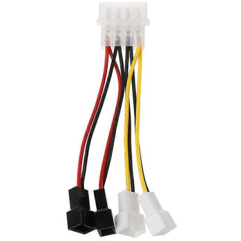 Câble répartiteur d'alimentation IDE 4 broches, câble multiplicateur de ventilateur de type D, grand format 4P Molex vers 4 (1/5)