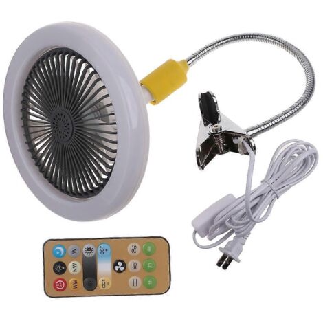 Ventilateur de plafond LED 30W avec réglage de luminosité à 3 vitesses et effet lustre (1/5)