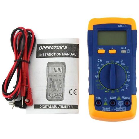 Multimètre numérique A830L AC-DC-Tension, testeur de condensateurs, diodes et NCV-EMF (1/5)