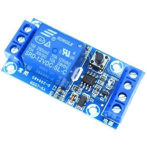 Module de relais bistable autobloquant 12 V 1 canal, marche/arrêt par un seul bouton (1/5)