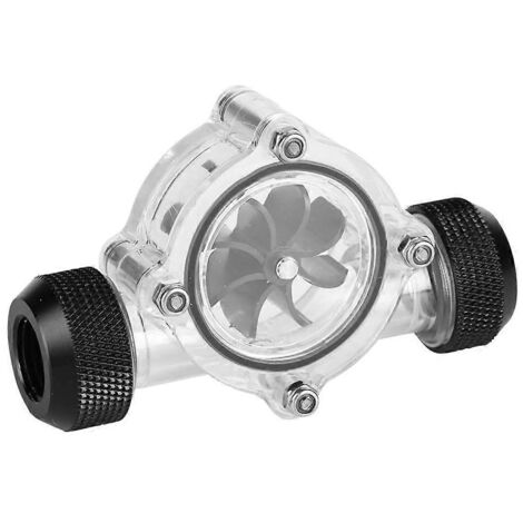 Indicateur de débit G1/4" à 8 hélices pour débitmètre d'eau à turbine pour refroidisseur d'eau PC (1/5)
