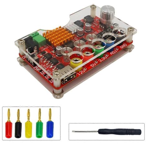Carte de dérivation d'alimentation ATX et kit acrylique pour boîtier avec tension réglable ADJ (1/5)