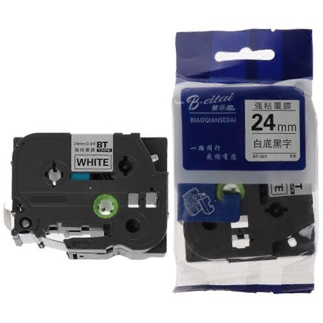 Ruban TZ251 ZE251 pour étiqueteuse Brother, 24 mm x 8 m (1/5)