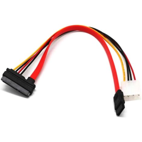 Adaptateur SATA 22 broches mâle vers SATA 7 broches IDE Molex 4 broches (alimentation) (1/5)