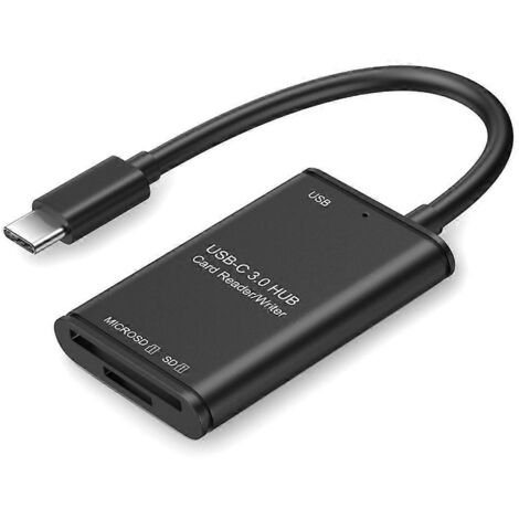 Lecteur de cartes USB 3.1 Type C pour cartes SD et microSD, compatible PC et smartphones avec fonction OTG (1/5)