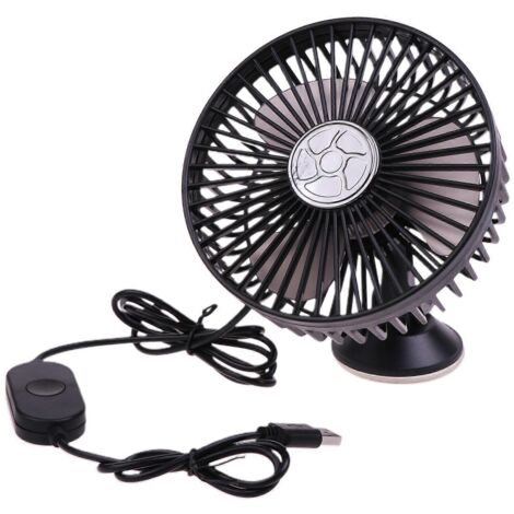 Ventilateur de voiture USB avec ventouse, ventilateur de tableau de bord, refroidisseur pour SUV, camping-car, fourgonnette et camion. (1/5)