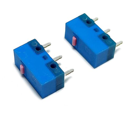 2 micro-interrupteurs HUANO pour souris, contacts en alliage d'or, 70 g, 0,74 N, 3 broches, point rose (1/5)