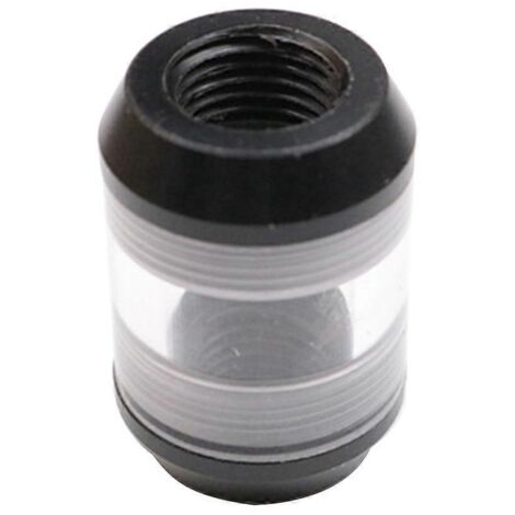 Filtre à eau pour refroidissement par flux, filetage intérieur G1/4, transparent, double joint interne (1/5)