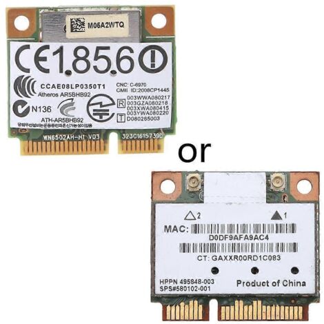 Carte réseau Wi-Fi WLAN Atheros AR9280 Half Mini PCI-e pour Linux Hackintosh (1/5)