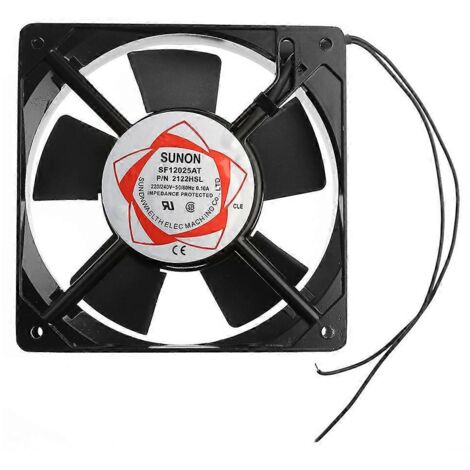 Palier lisse SF12025AT 2122HSL 12025 120 mm, 220-240 V CA, 2 fils, pour refroidissement de boîtier (1/5)