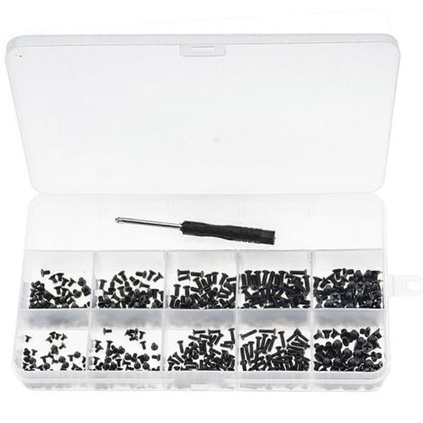 500 vis M2, M2.5 et M3 à tête plate Phillips pour ordinateur portable/carnet de notes (1/5)
