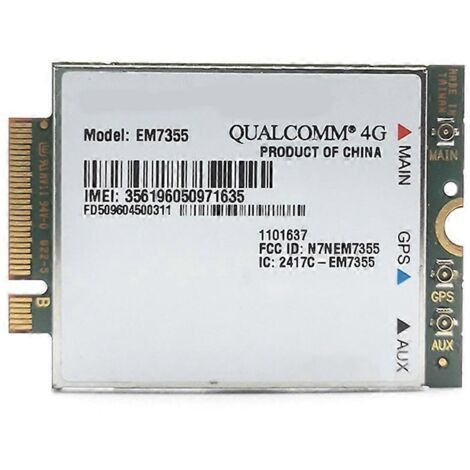 Module 4G WWAN Carte EM7355 Gobi5000 HSPA WCDMA M2-NGFF pour ordinateur portable (1/5)