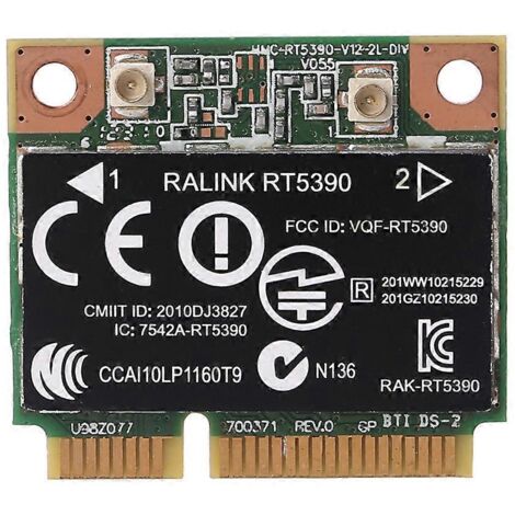 Carte réseau sans fil RT5390 Half Mini PCIe WLAN SPS 670691-001 pour RaLink HP436 CQ45 G4 4340S 4445s SPS 691415-001 (1/5)