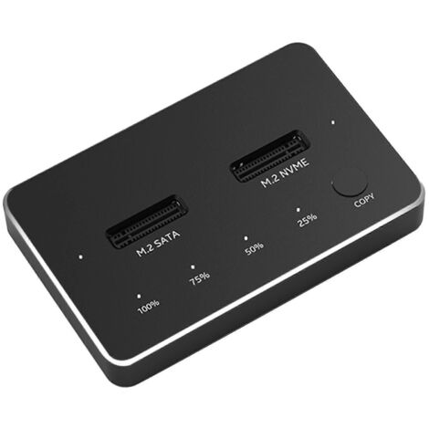 Boîtier pour disque dur SSD double baie M.2 NVMe/Sata USB-C 3.1, station d'accueil (1/5)