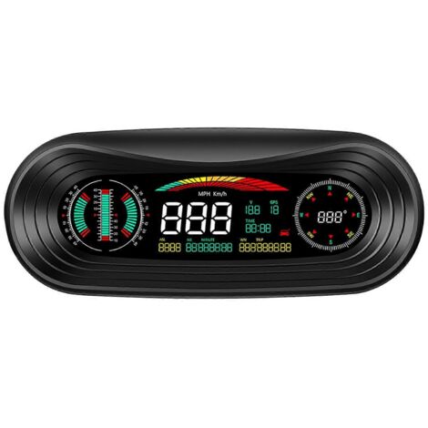 pour GPS intelligent, inclinomètre, HUD LCD pour voiture, affichage tête haute numérique, conduite numérique (1/5)