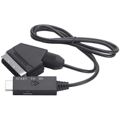 Adaptateur péritel vers HDMI compatible 1080p 60 Hz/720p 60 Hz, sortie HDMI compatible (1/5)