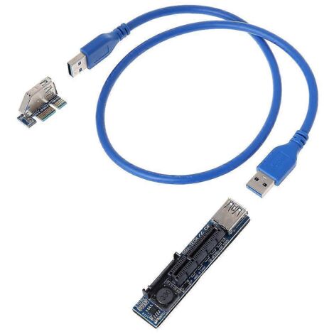 Adaptateur USB SATA PCI-E, câble riser convertisseur PCI-E x1 vers PCI-E x4 (1/5)