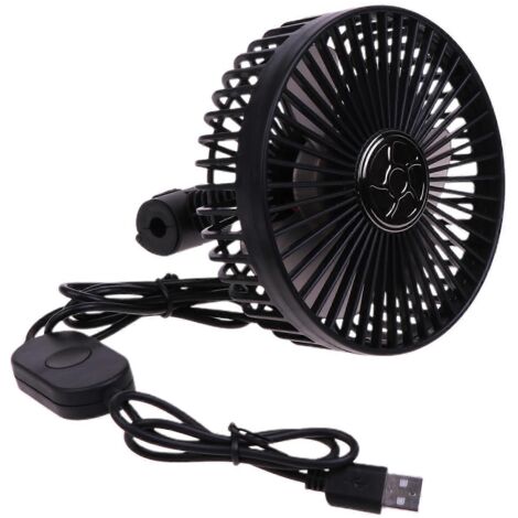 Ventilateur de voiture USB à 3 vitesses pour un refroidissement personnel.