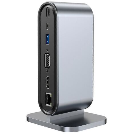 Station d'accueil hub USB 3.0 Type C rapide, adaptateur 12 en 1, compatible HDMI, PD, RJ45 (1/5)