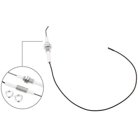 électrode d'allumage par étincelle, bougie d'allumage en céramique avec fil de 30 cm et borne de 2,3 mm. (1/5)