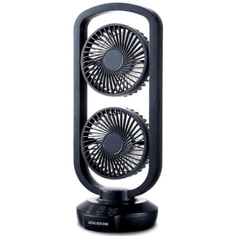 Ventilateur de bureau tour à 3 vitesses réglables, petit ventilateur de climatisation oscillant (1/5)