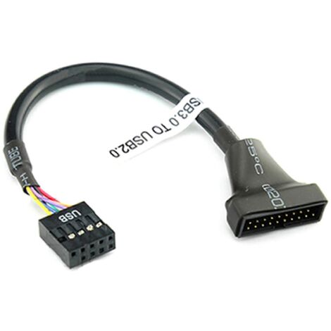 Câble adaptateur USB 3.0 vers USB 2.0 (1 unité) - Connecteurs pour carte mère d'ordinateur (1/5)
