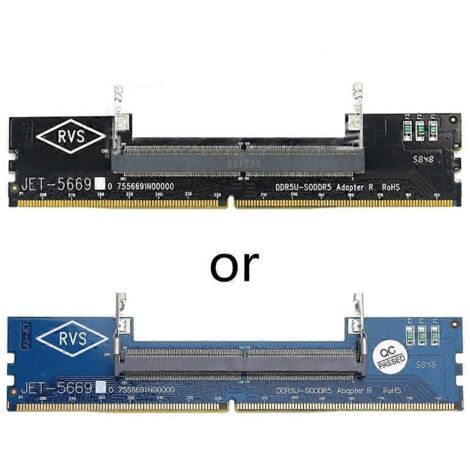 Adaptateur mémoire DDR5 U-DIMM pour PC de bureau vers ordinateur portable SO DDR5 288p-262p (1/5)