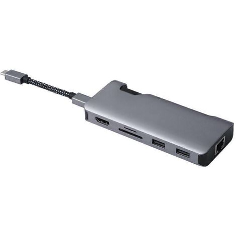 Adaptateur portable en alliage d'aluminium avec ports USB 3.0 PD pour PC et ordinateur portable. (1/5)