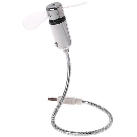 Mini ventilateur horloge LED USB avec affichage de l'heure en temps réel, alimenté par USB, clignotement en temps réel (1/5)