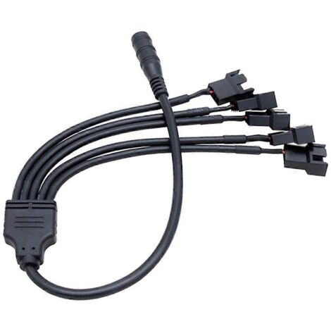 Câble adaptateur pour ventilateur d'ordinateur 5521 (1 entrée, 5 sorties, CC vers 4 broches) vers port de ventilateur de boîtier (1/5)